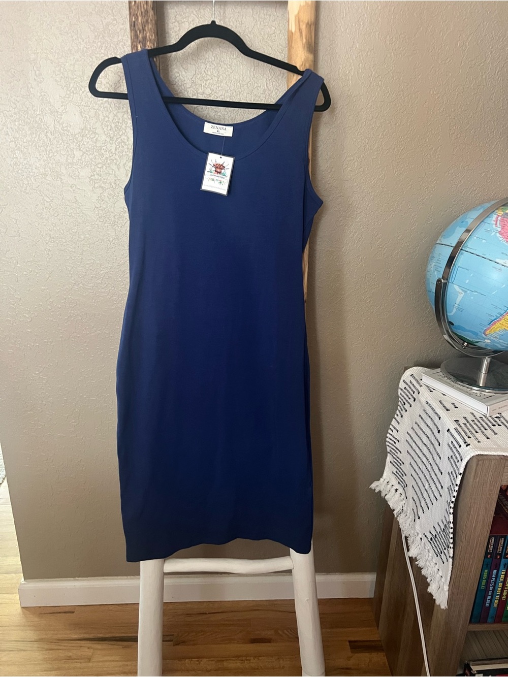 Zenana Outfitters Navy Sleeveless Tank Dress